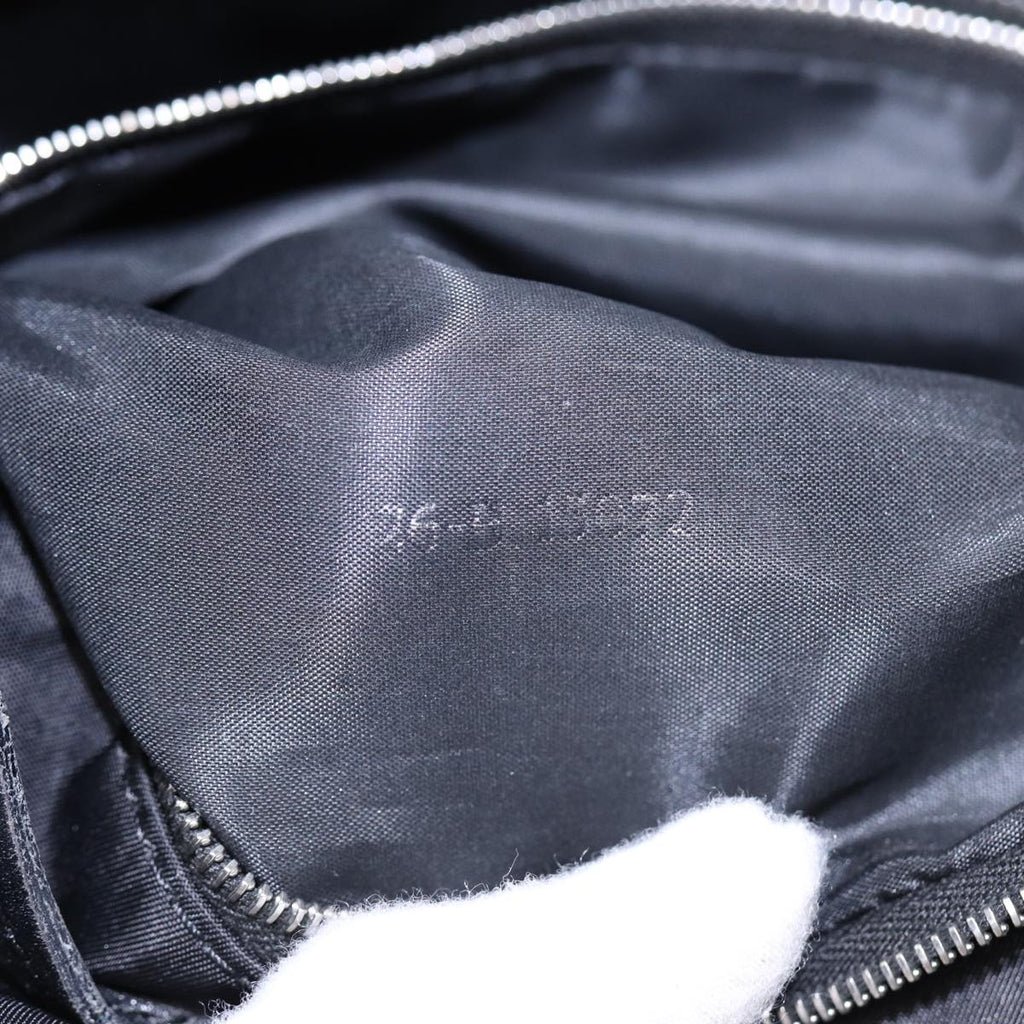 FENDI Tote Bag Nylon Silver Black fm3779