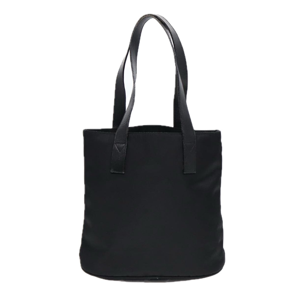 FENDI Tote Bag Nylon Silver Black fm3779