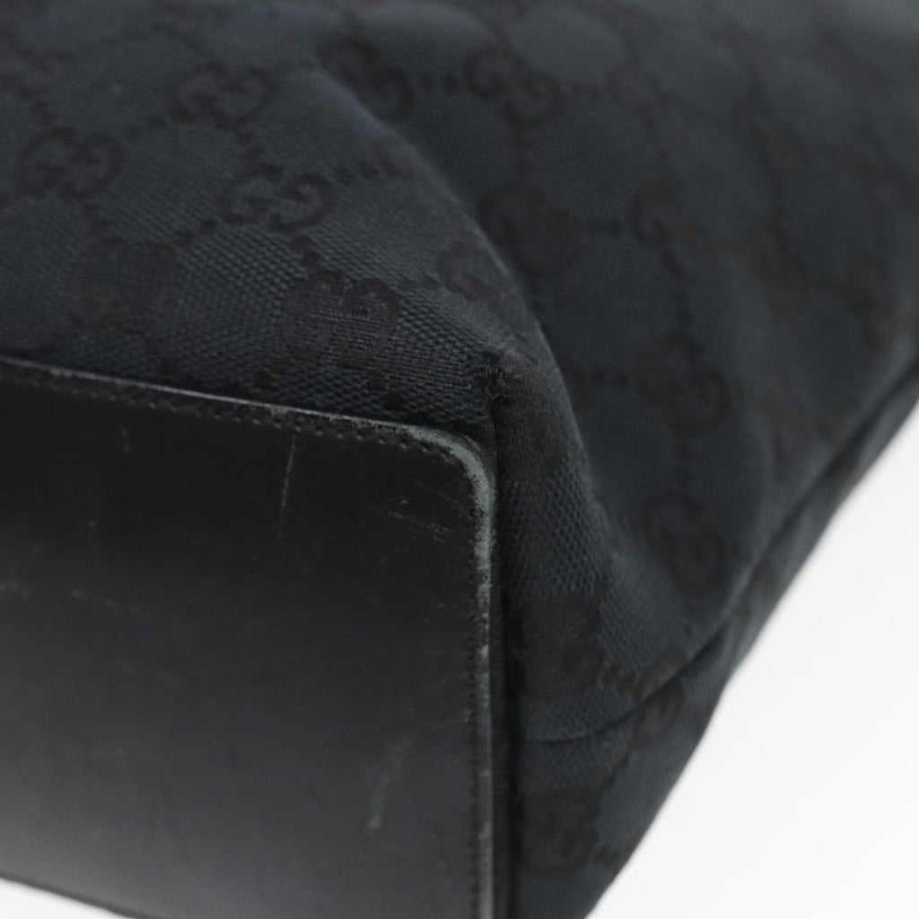 GUCCI GG Canvas Tote Bag Black Gold 002 1099 2404 fm3780