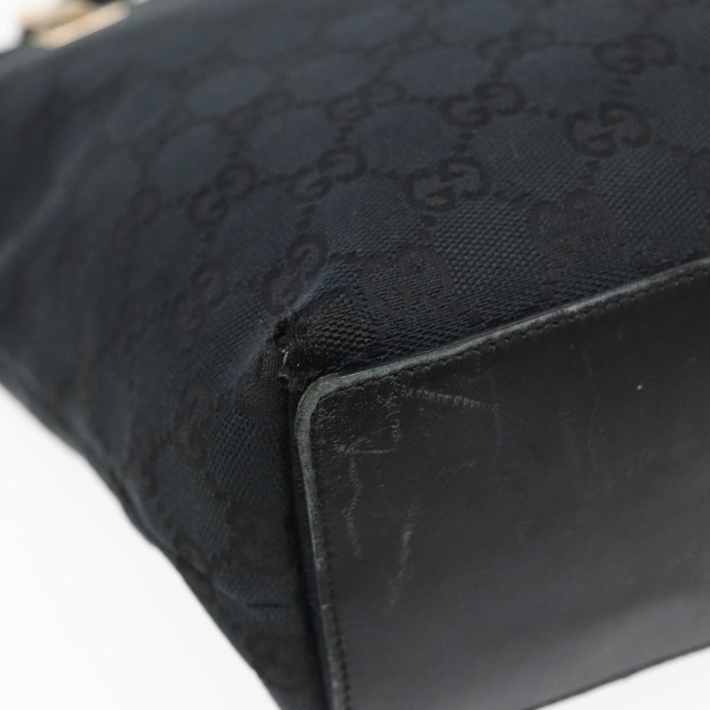 GUCCI GG Canvas Tote Bag Black Gold 002 1099 2404 fm3780
