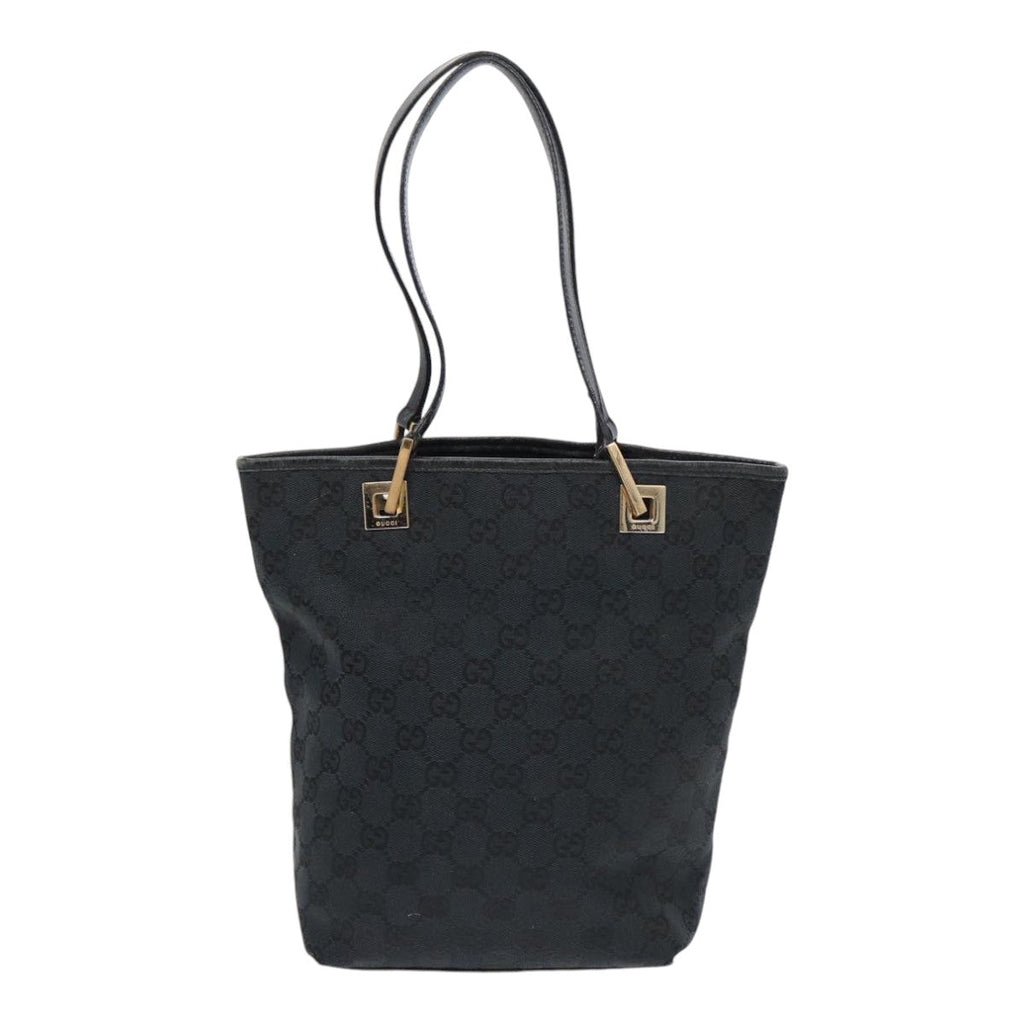 GUCCI GG Canvas Tote Bag Black Gold 002 1099 2404 fm3780