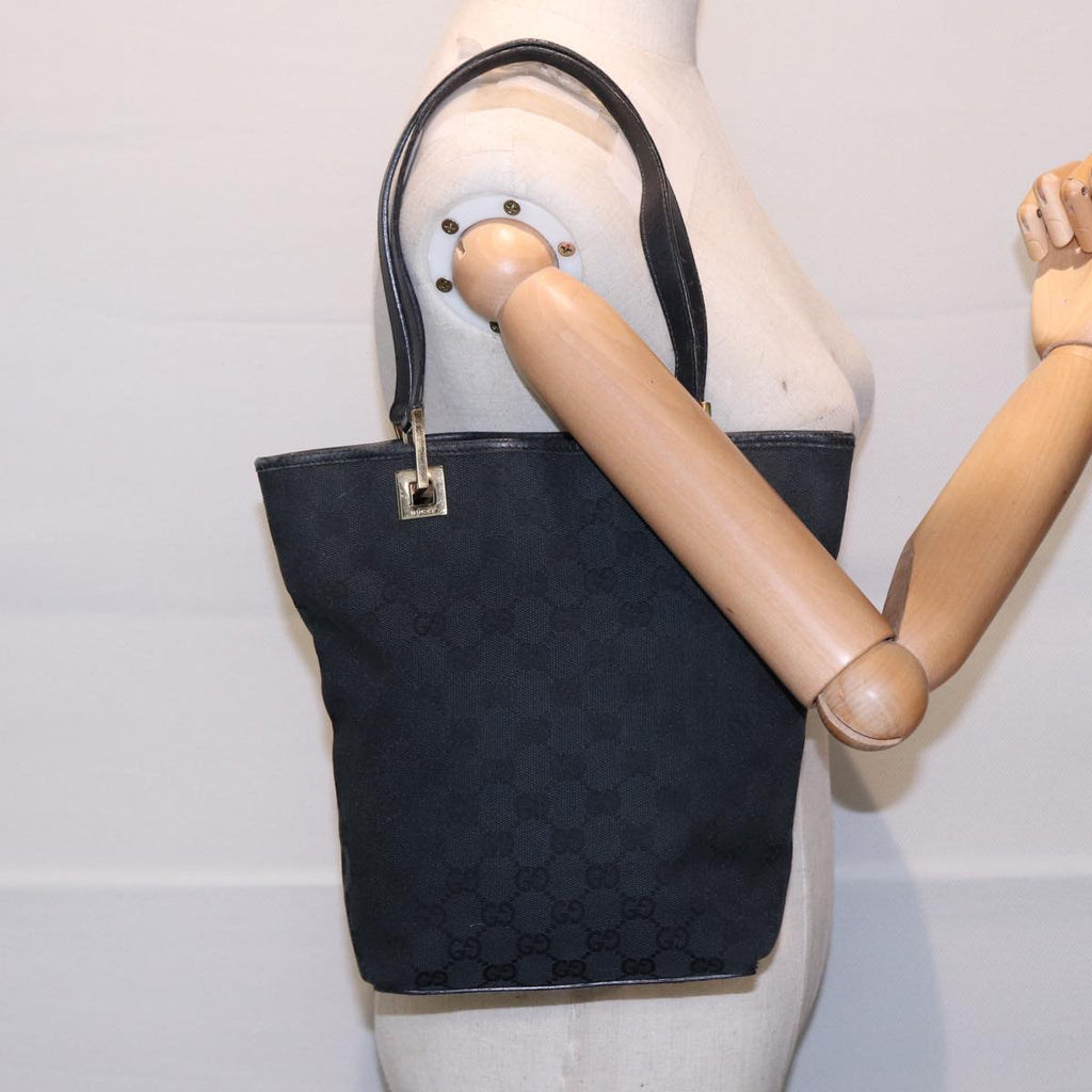 GUCCI GG Canvas Tote Bag Black Gold 002 1099 2404 fm3780