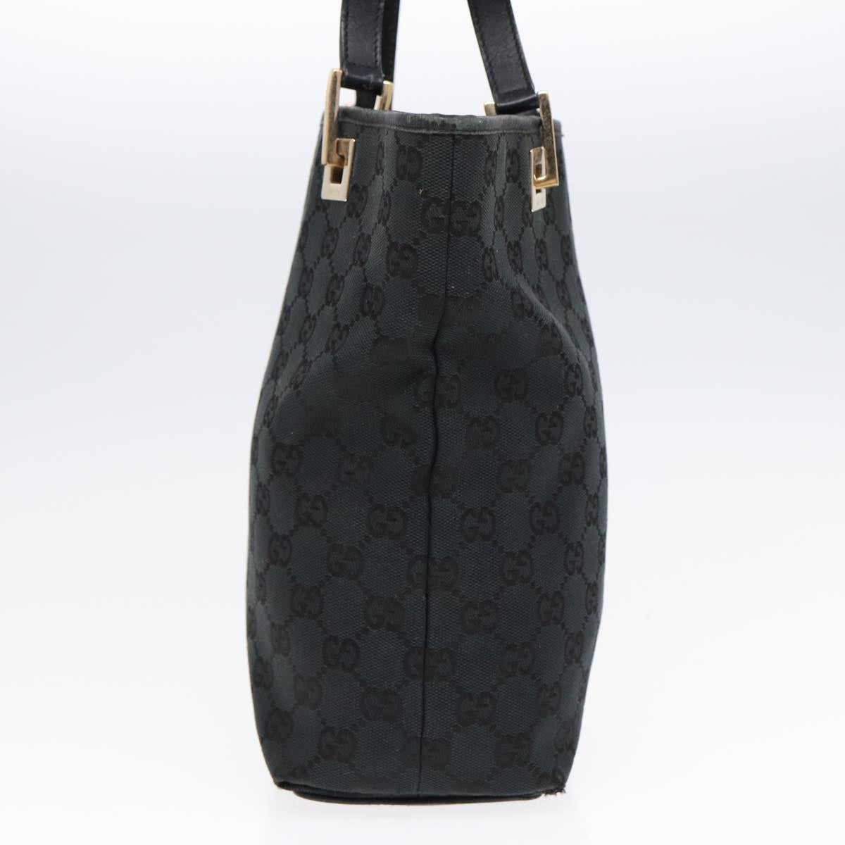 GUCCI GG Canvas Tote Bag Black Gold 002 1099 2404 fm3780
