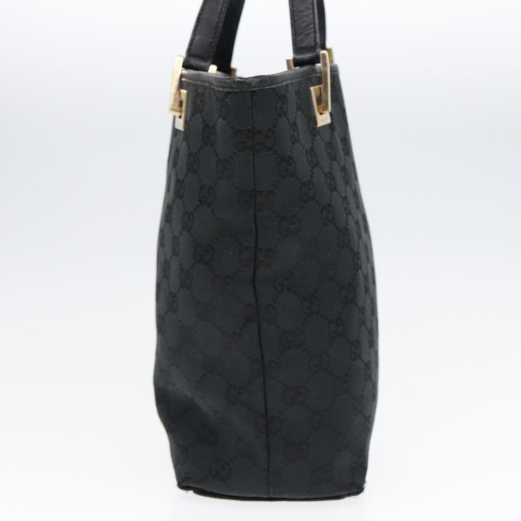 GUCCI GG Canvas Tote Bag Black Gold 002 1099 2404 fm3780