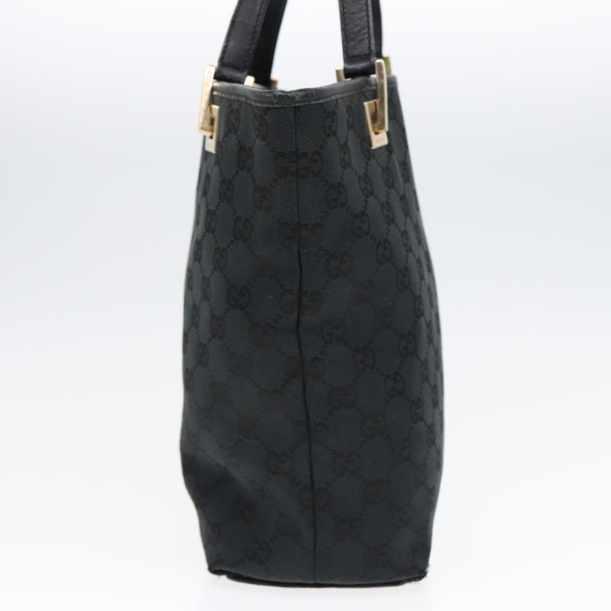 GUCCI GG Canvas Tote Bag Black Gold 002 1099 2404 fm3780