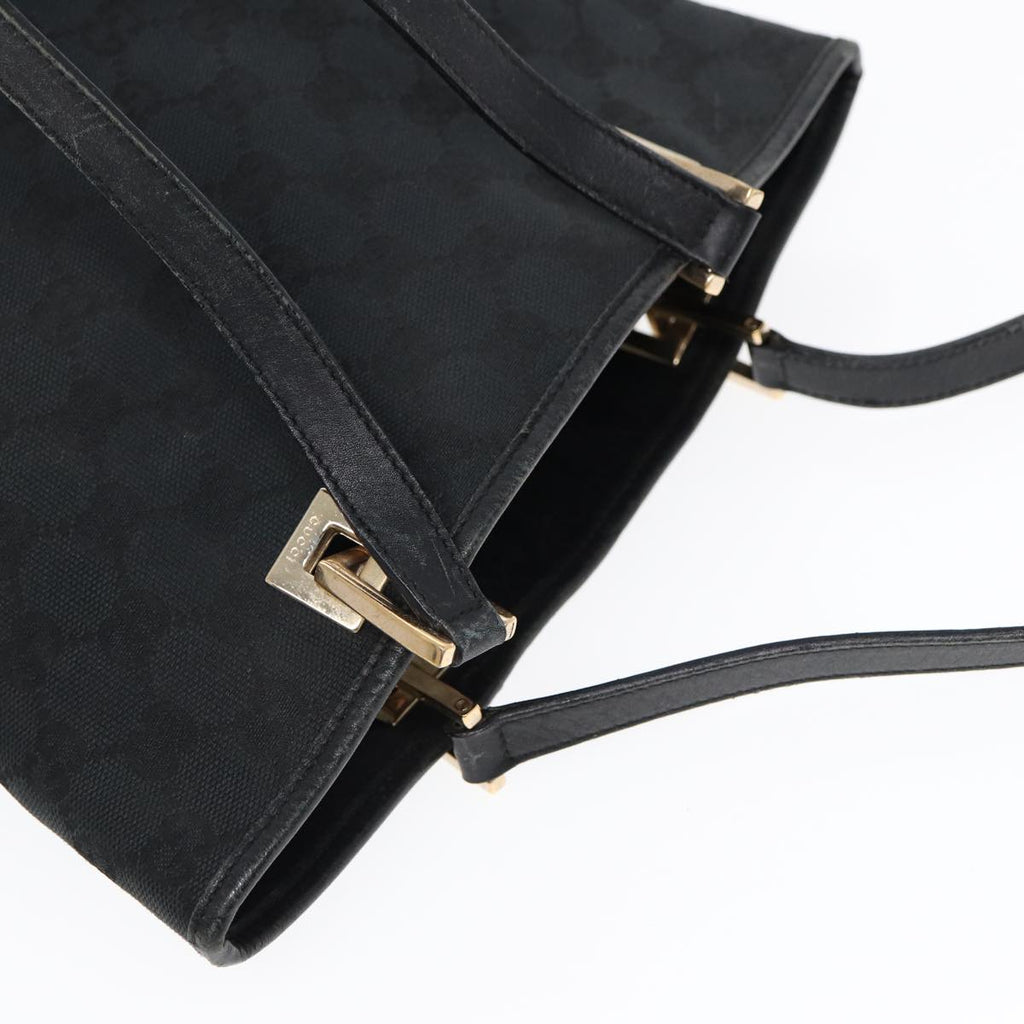 GUCCI GG Canvas Tote Bag Black Gold 002 1099 2404 fm3780