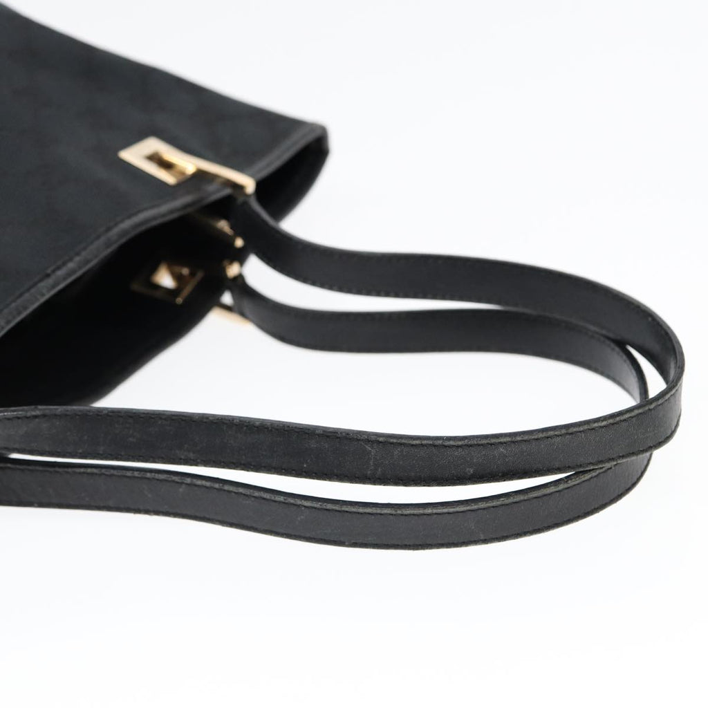 GUCCI GG Canvas Tote Bag Black Gold 002 1099 2404 fm3780