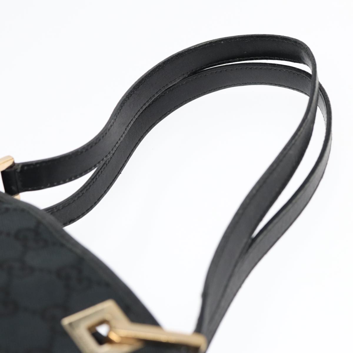 GUCCI GG Canvas Tote Bag Black Gold 002 1099 2404 fm3780