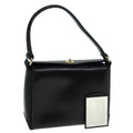 GUCCI Hand Bag Leather Black Gold fm3787