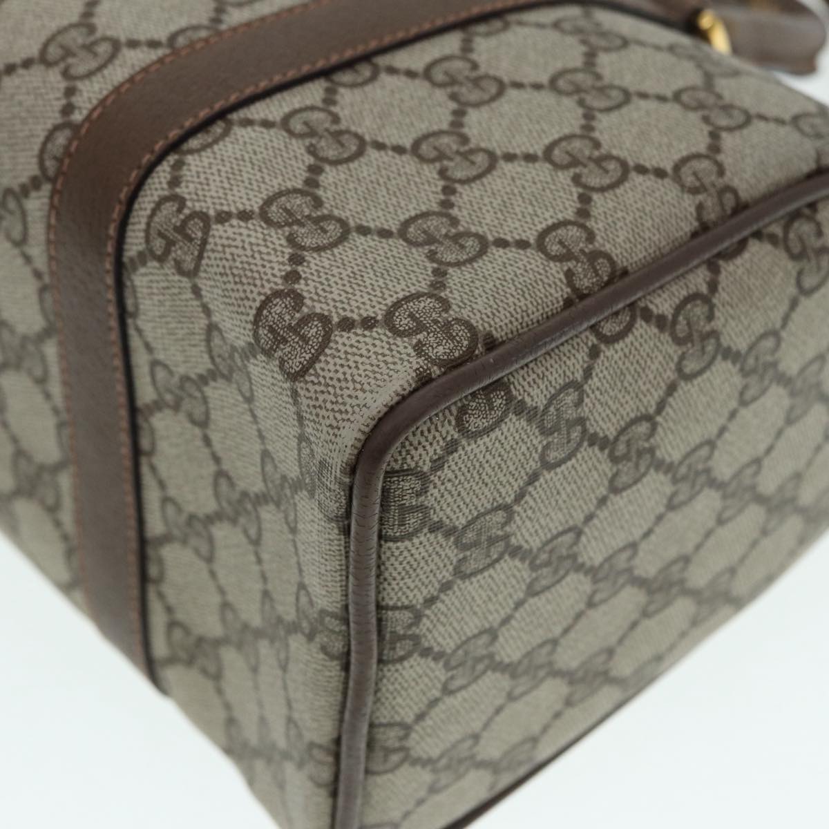 GUCCI GG Supreme Web Sherry Line Boston Bag PVC Beige Gold 39 02 006 fm3791