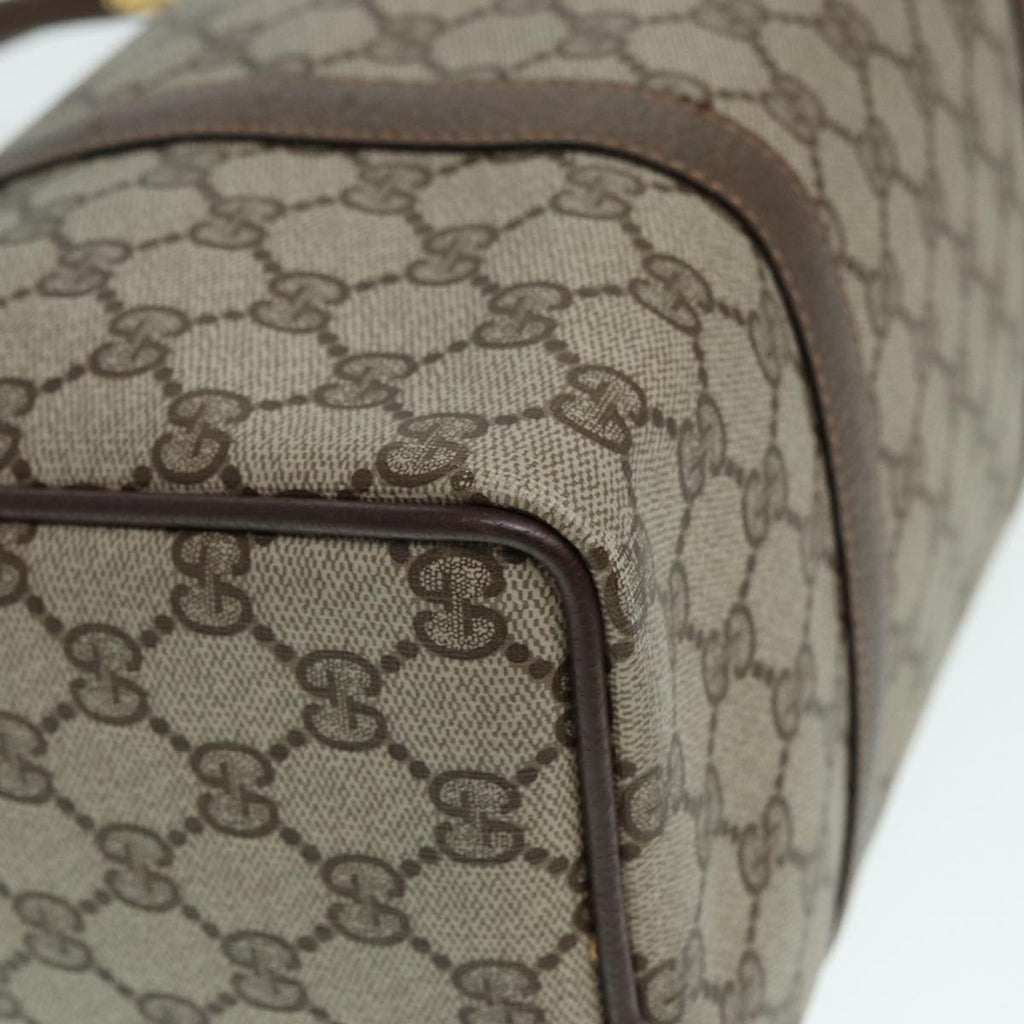 GUCCI GG Supreme Web Sherry Line Boston Bag PVC Beige Gold 40 02 007 fm3792