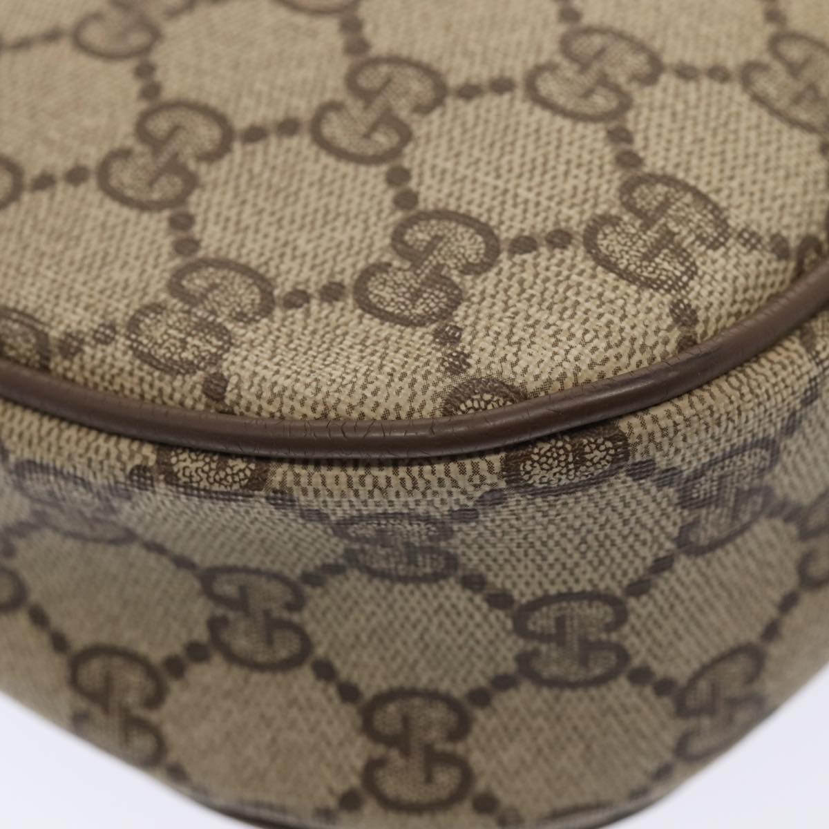 GUCCI GG Supreme Web Sherry Line Clutch Bag PVC Beige Red 89 01 034 fm3793