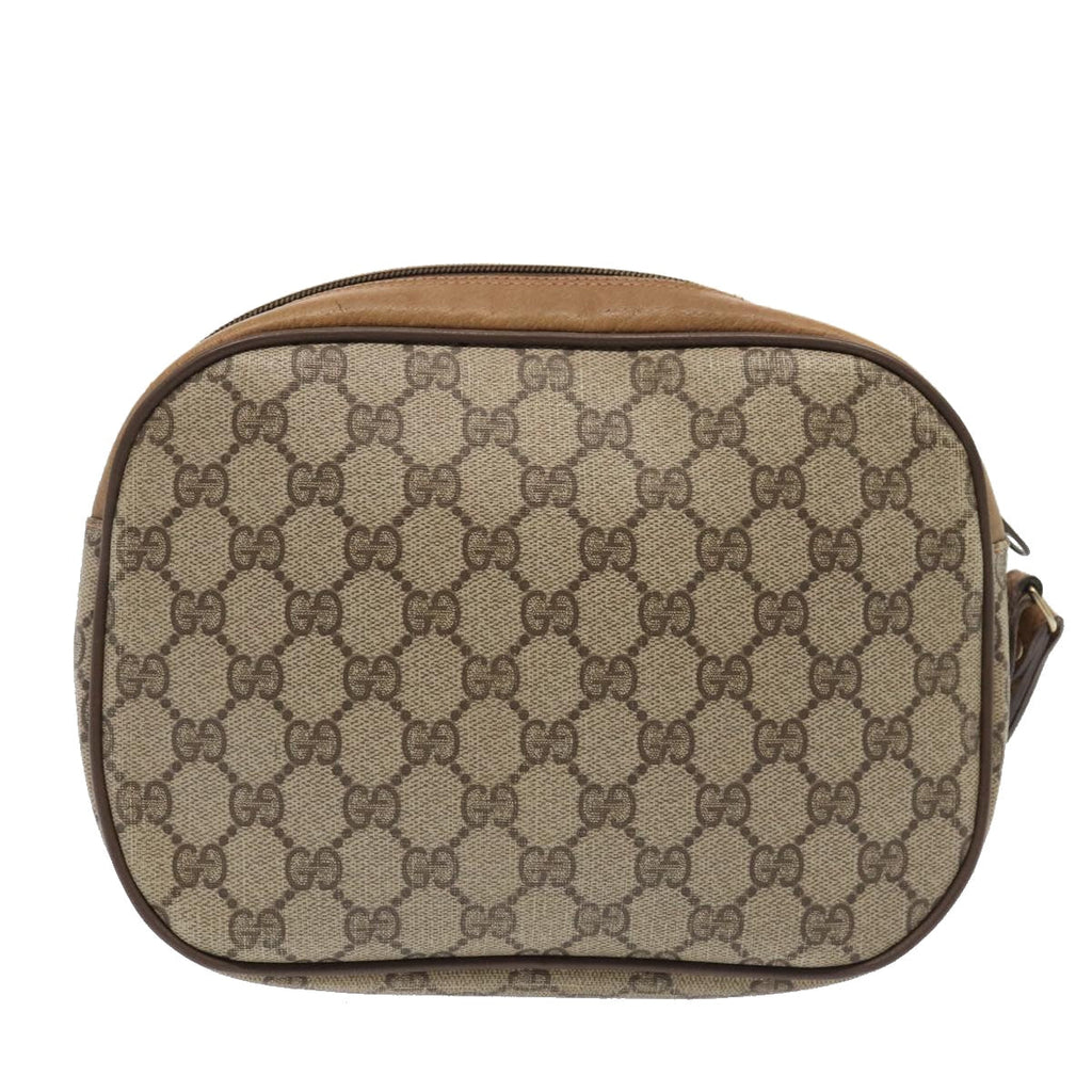 GUCCI GG Supreme Web Sherry Line Clutch Bag PVC Beige Red 89 01 034 fm3793