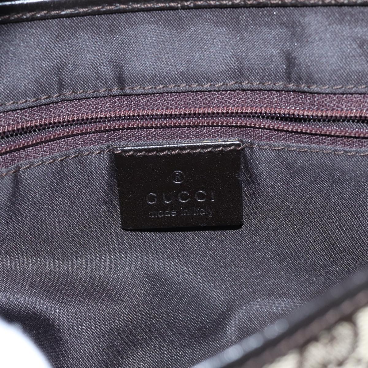GUCCI Jackie GG Canvas Shoulder Bag Beige Silver 001 3824 fm3794