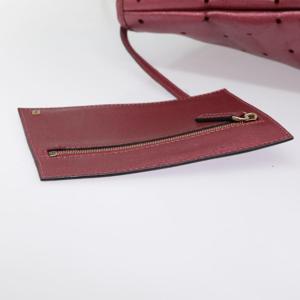 FENDI Tote Bag Leather Pink Gold fm3867
