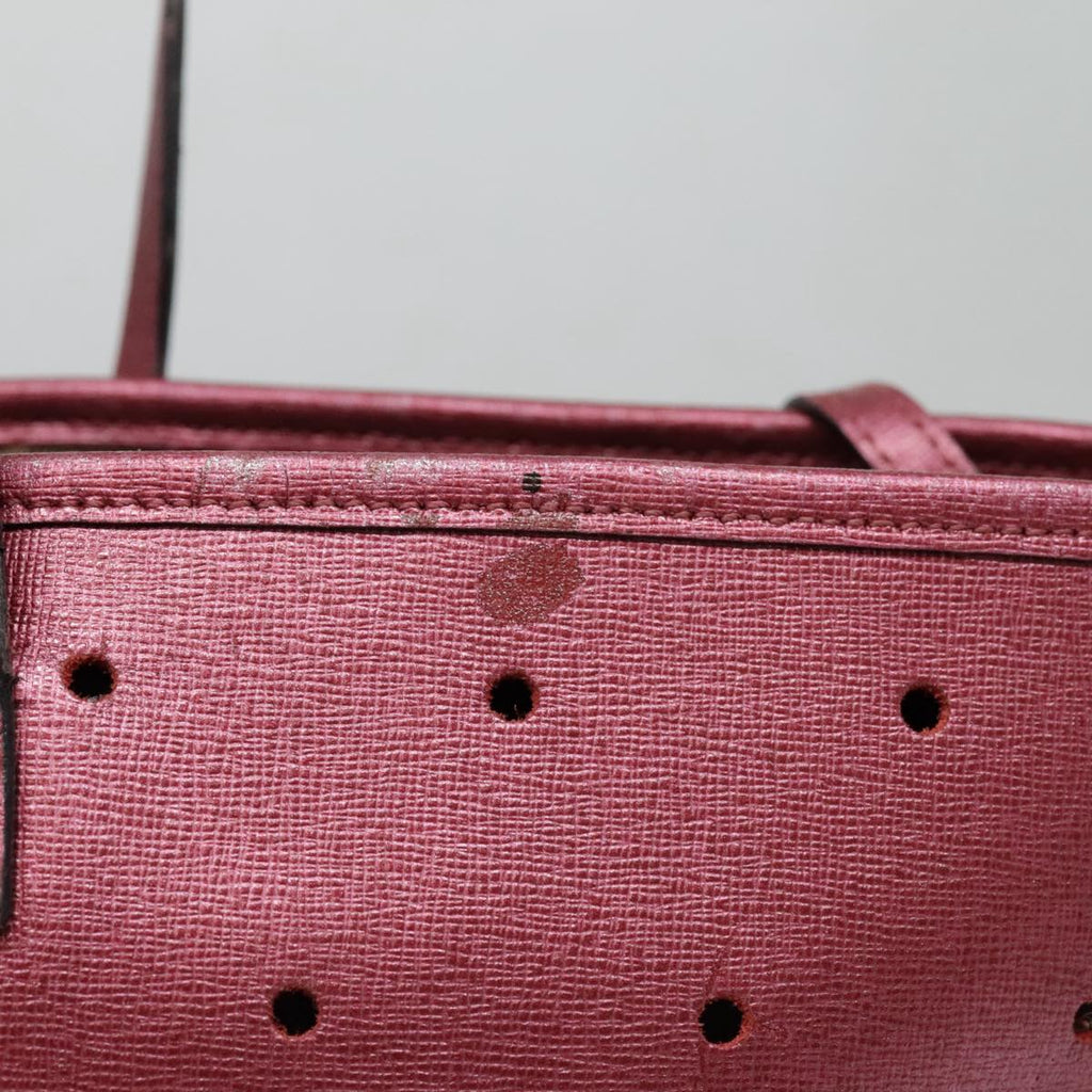 FENDI Tote Bag Leather Pink Gold fm3867
