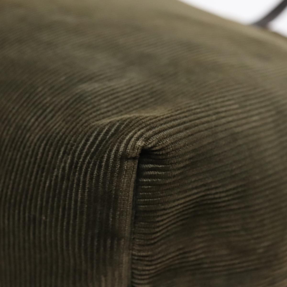 FENDI Tote Bag Corduroy Khaki fm3899