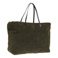 FENDI Tote Bag Corduroy Khaki fm3899