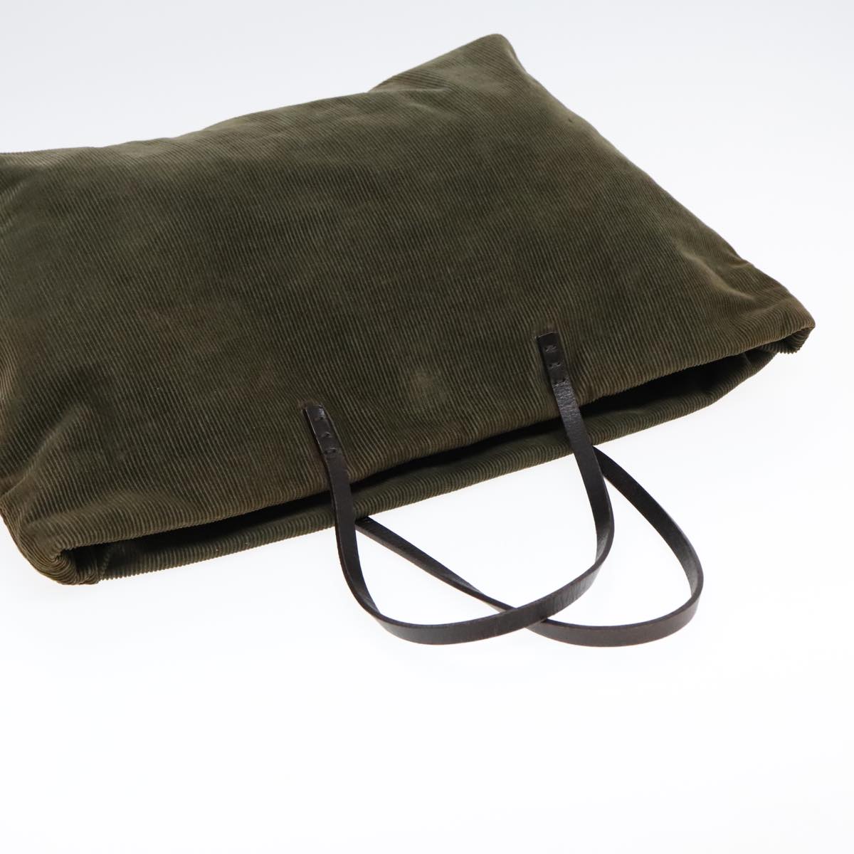 FENDI Tote Bag Corduroy Khaki fm3899