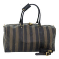 FENDI Pecan Canvas Boston Bag Coated Canvas 2way Brown fm3900