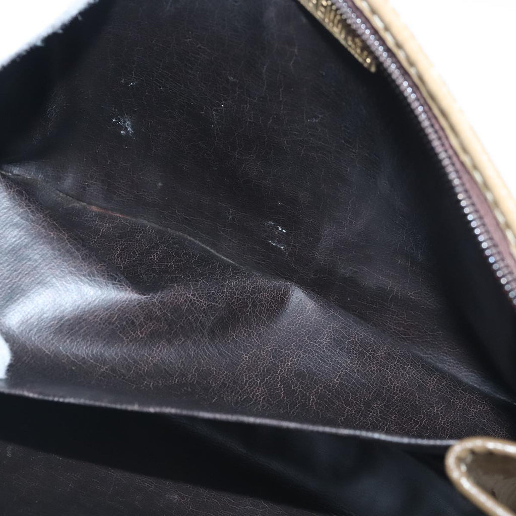 FENDI Zucchino Canvas Clutch Bag Beige fm3916