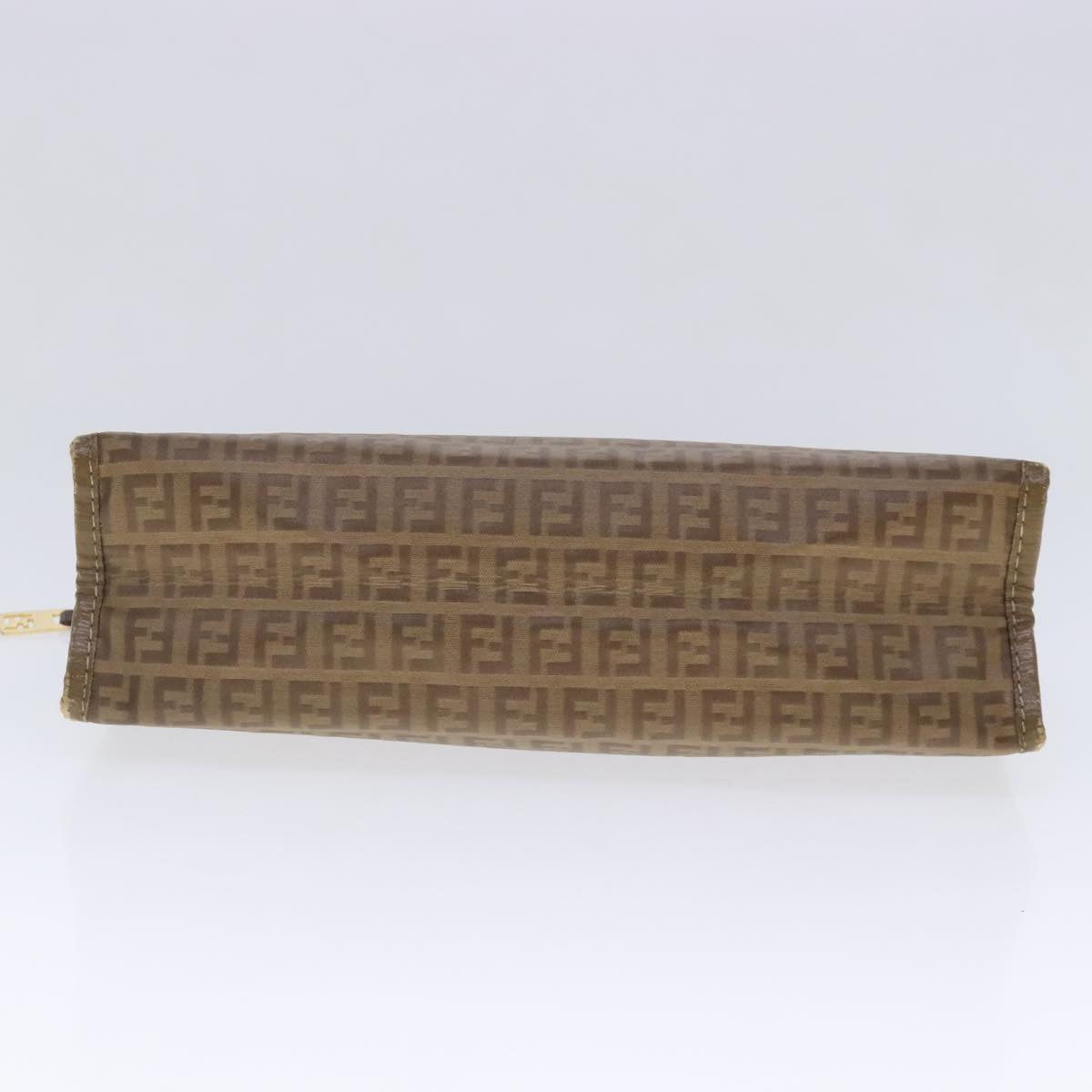 FENDI Zucchino Canvas Clutch Bag Beige fm3916