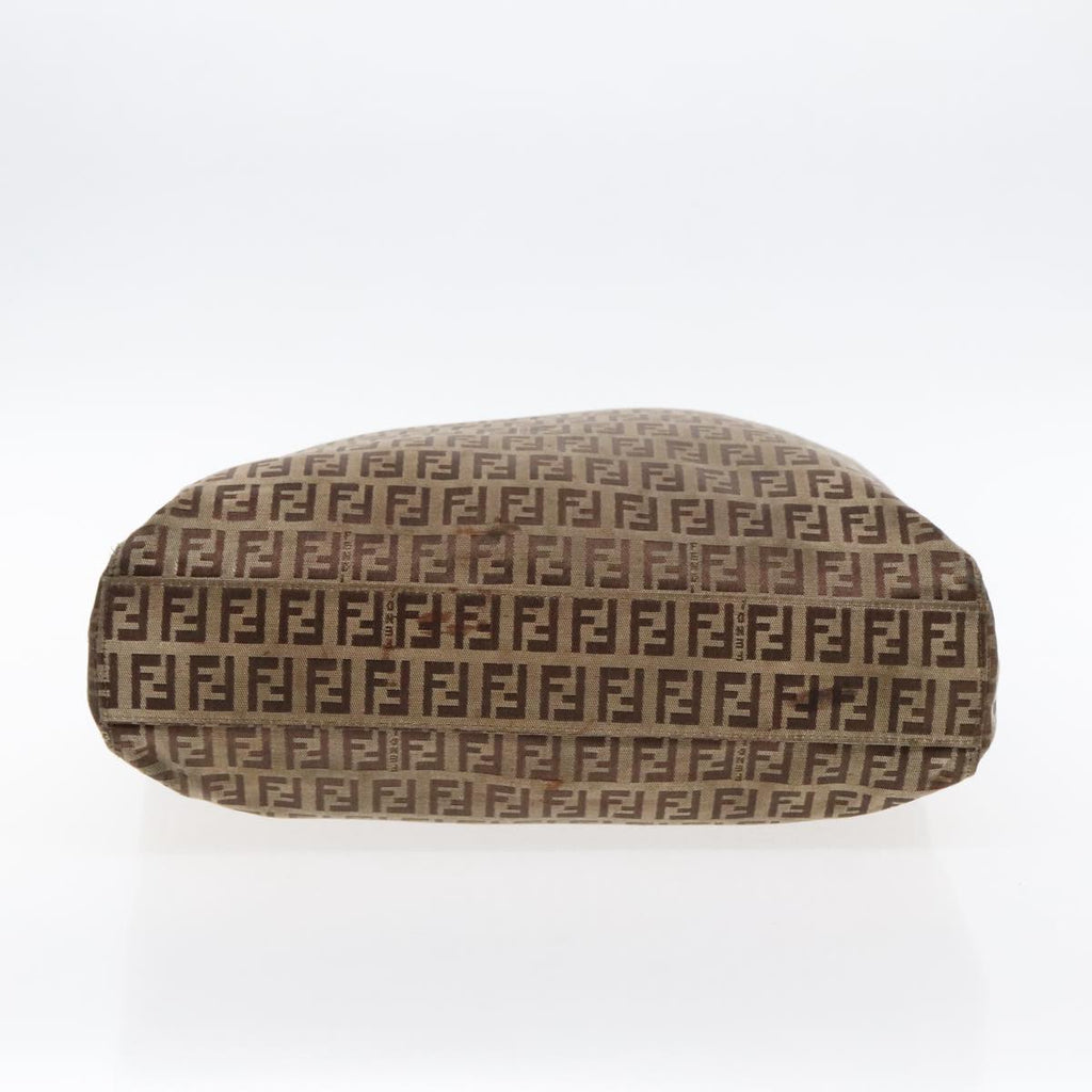 FENDI Zucchino Canvas Tote Bag Beige Brown fm3917