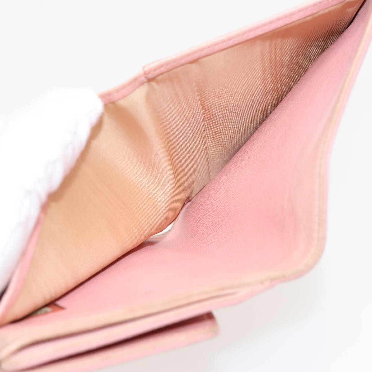 CHANEL COCO Mark Wallet Caviar Skin Pink Gold CC fm3962