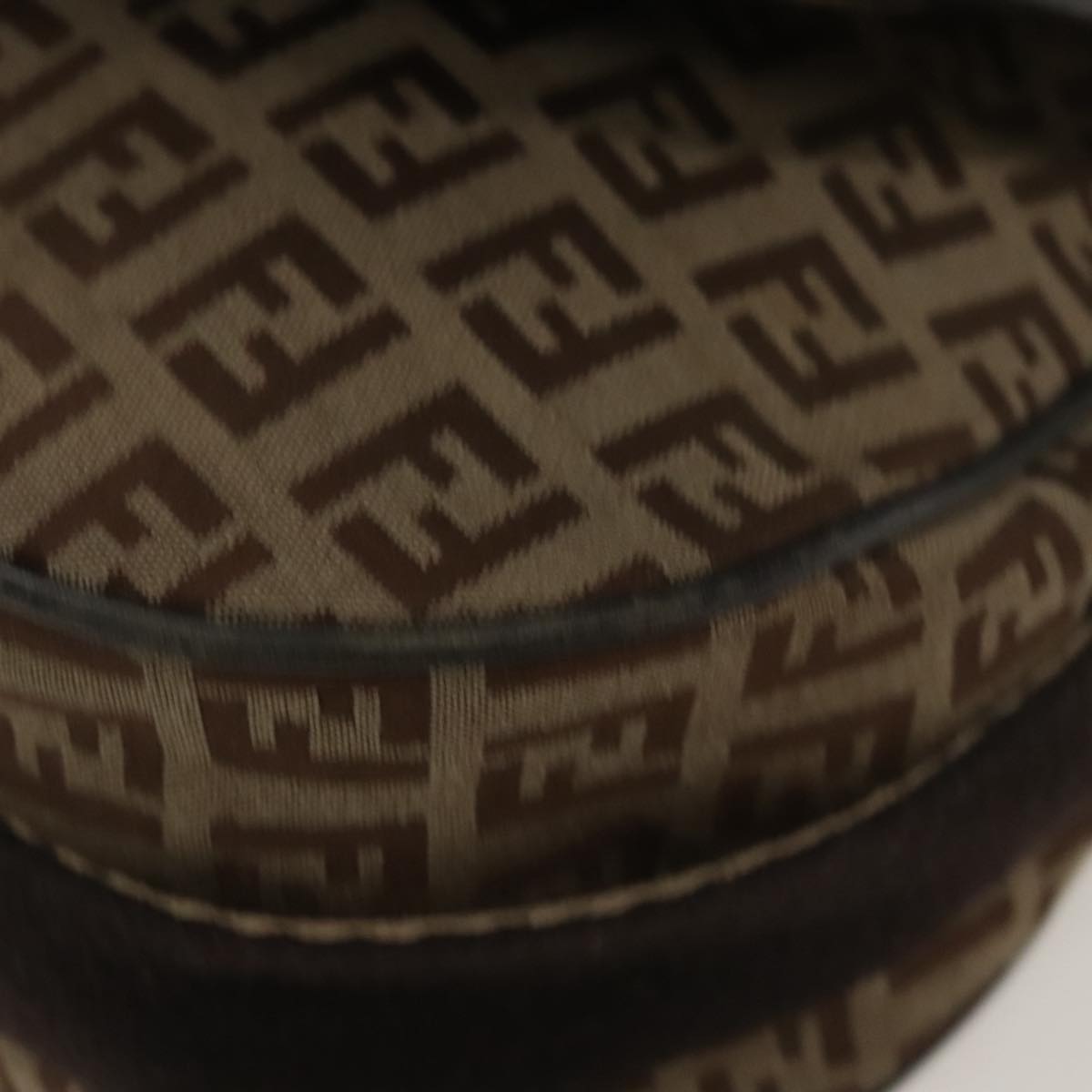 FENDI Zucchino Canvas Shoulder Bag Beige fm4005