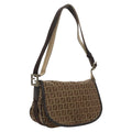 FENDI Zucchino Canvas Shoulder Bag Beige fm4005