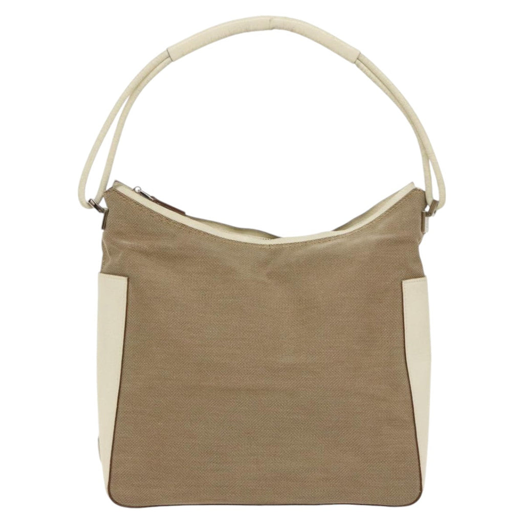 GUCCI Shoulder Bag Canvas Leather Beige Silver 001 3766 2123 fm4006