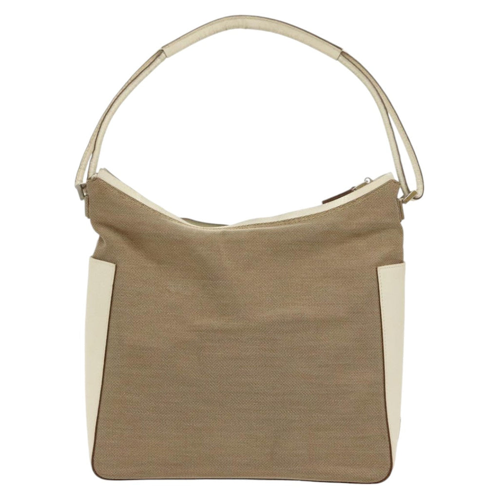 GUCCI Shoulder Bag Canvas Leather Beige Silver 001 3766 2123 fm4006