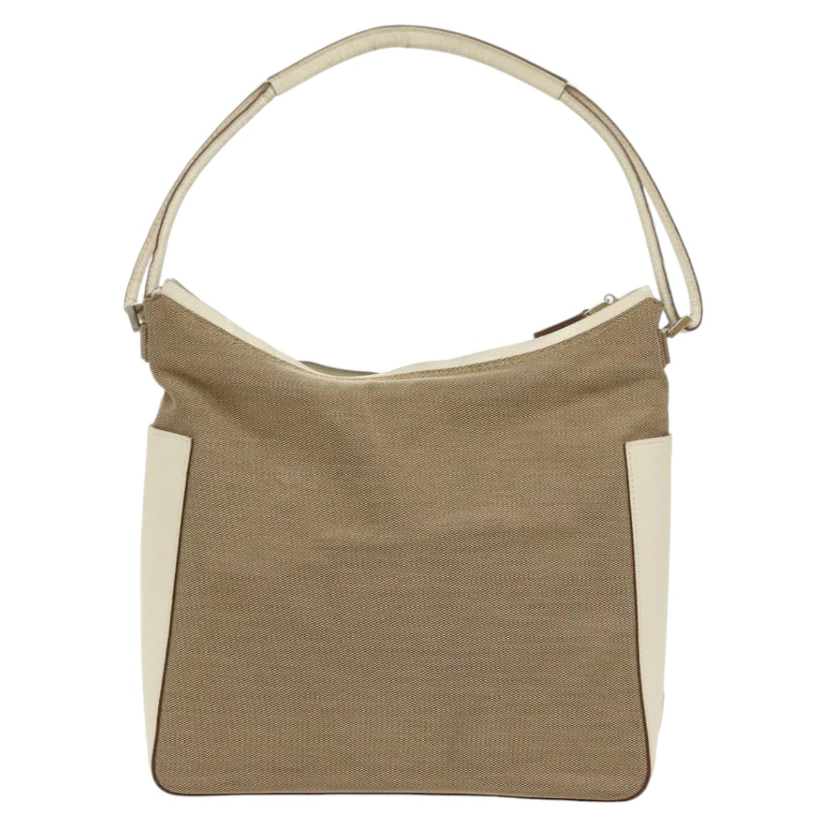 GUCCI Shoulder Bag Canvas Leather Beige Silver 001 3766 2123 fm4006