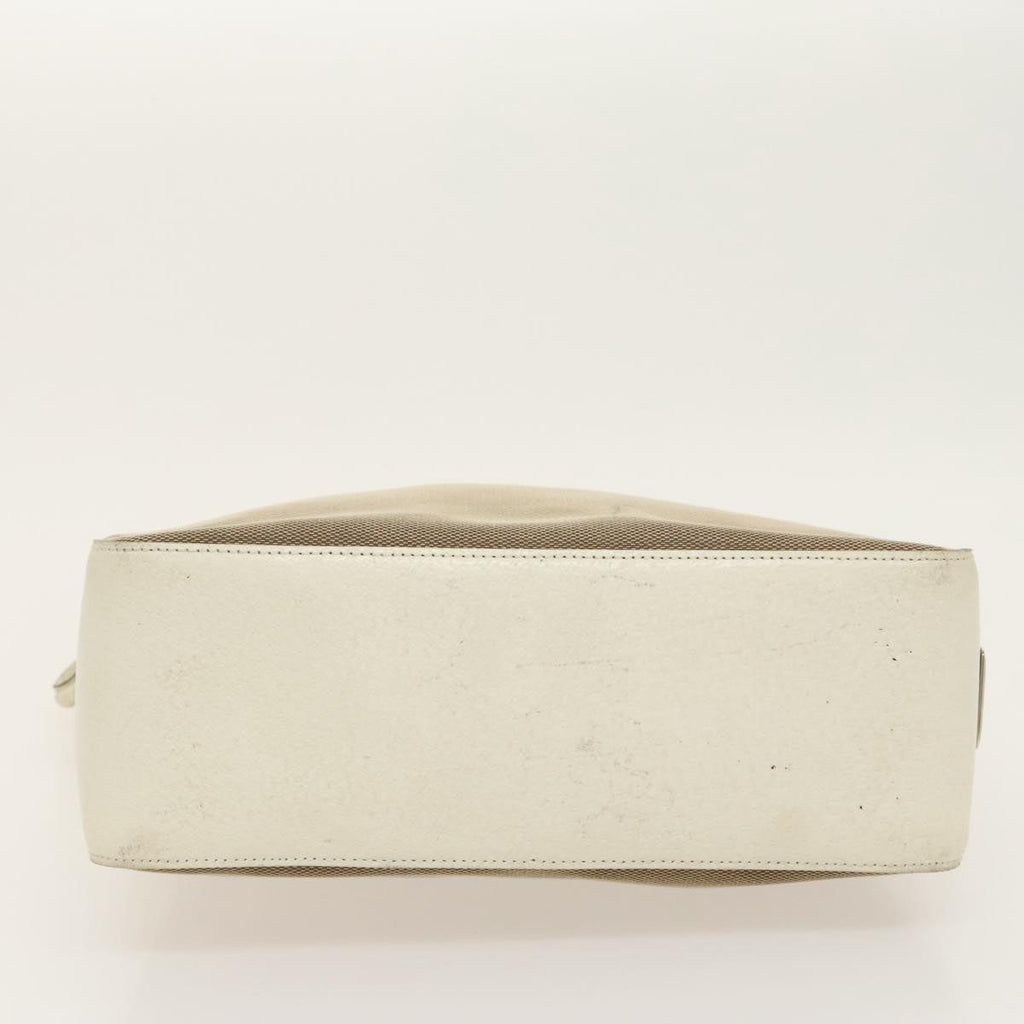 GUCCI Shoulder Bag Canvas Leather Beige Silver 001 3766 2123 fm4006