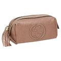 GUCCI Pouch Leather Pink Gold 308634 fm4022