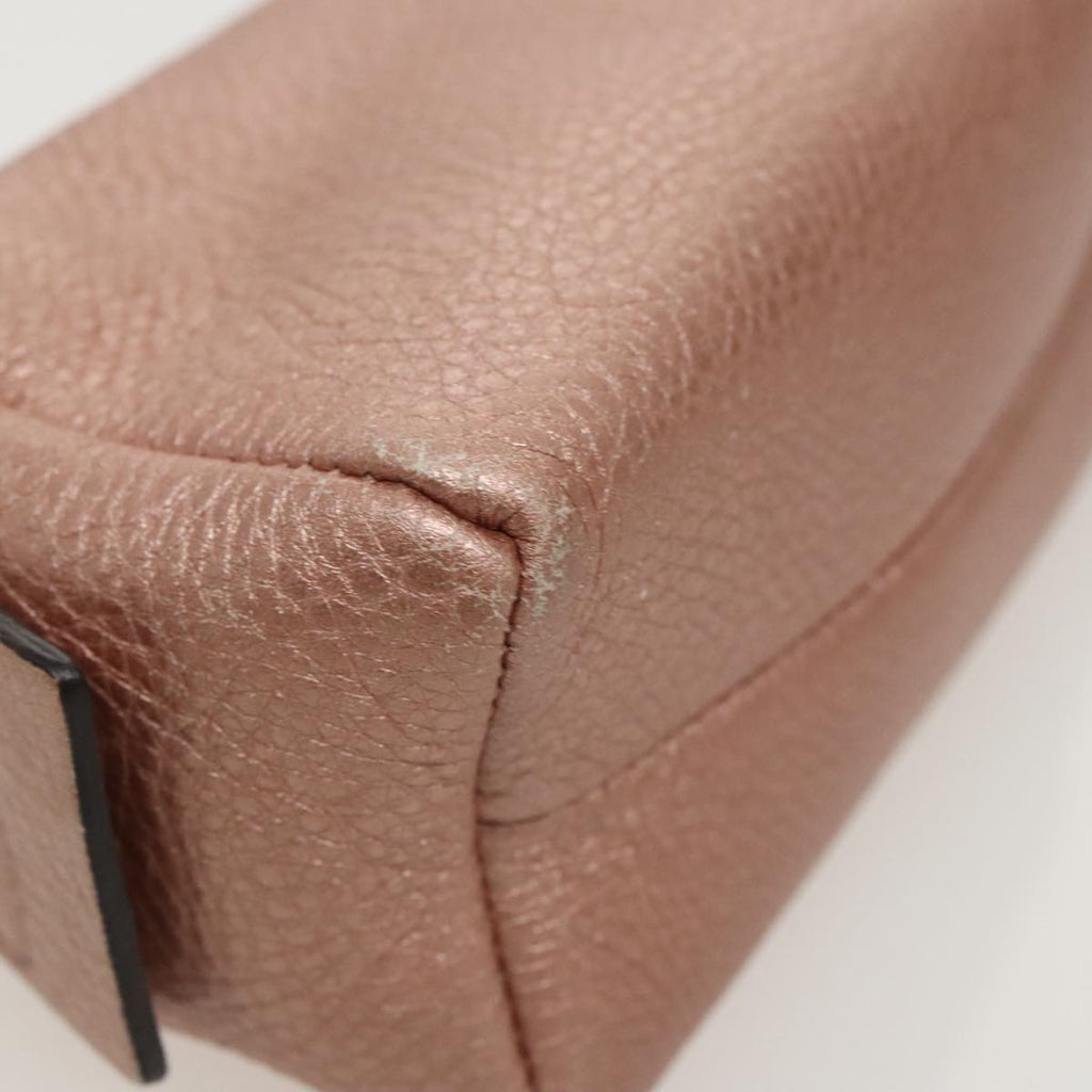 GUCCI Pouch Leather Pink Gold 308634 fm4022