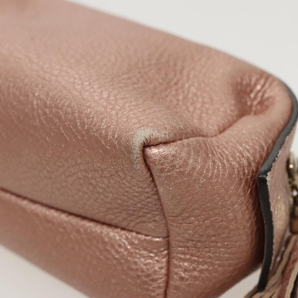 GUCCI Pouch Leather Pink Gold 308634 fm4022
