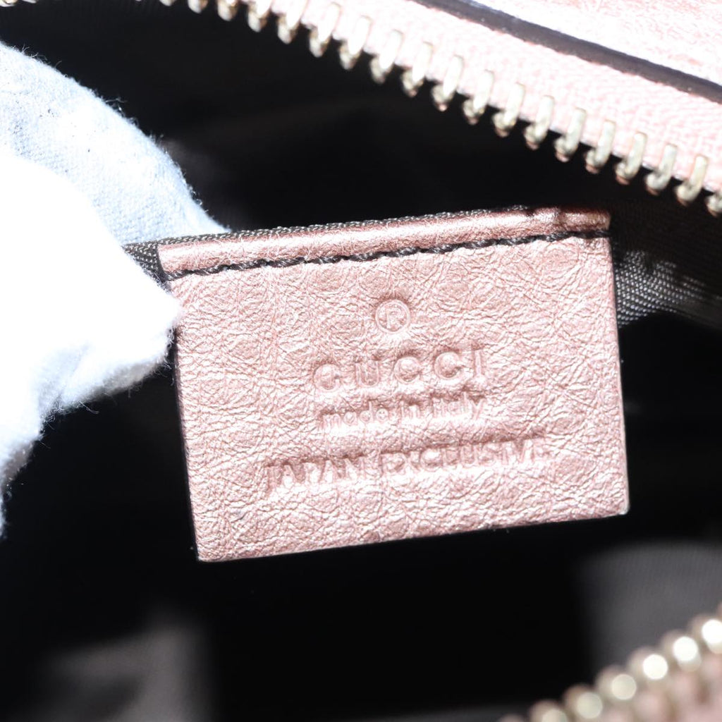 GUCCI Pouch Leather Pink Gold 308634 fm4022