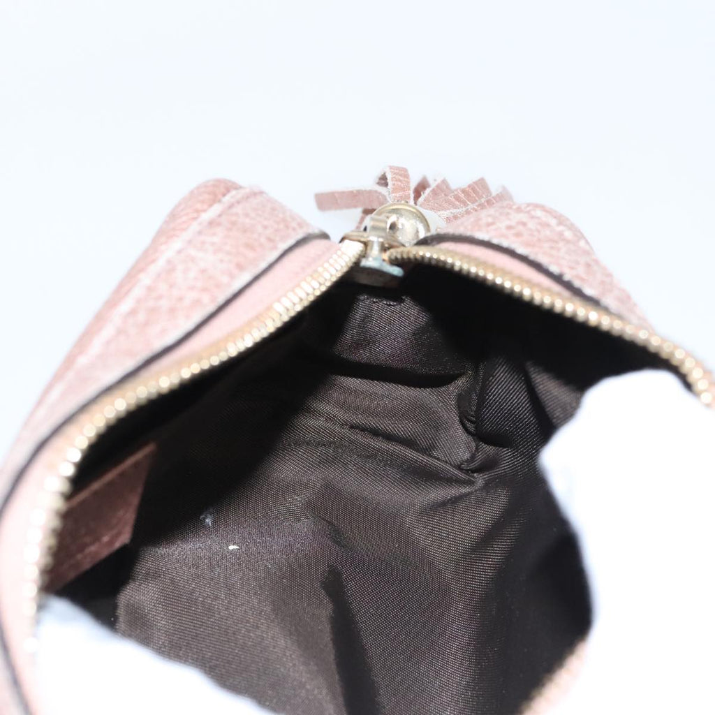 GUCCI Pouch Leather Pink Gold 308634 fm4022