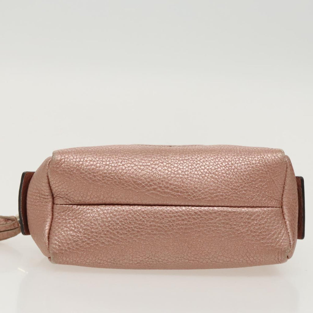 GUCCI Pouch Leather Pink Gold 308634 fm4022