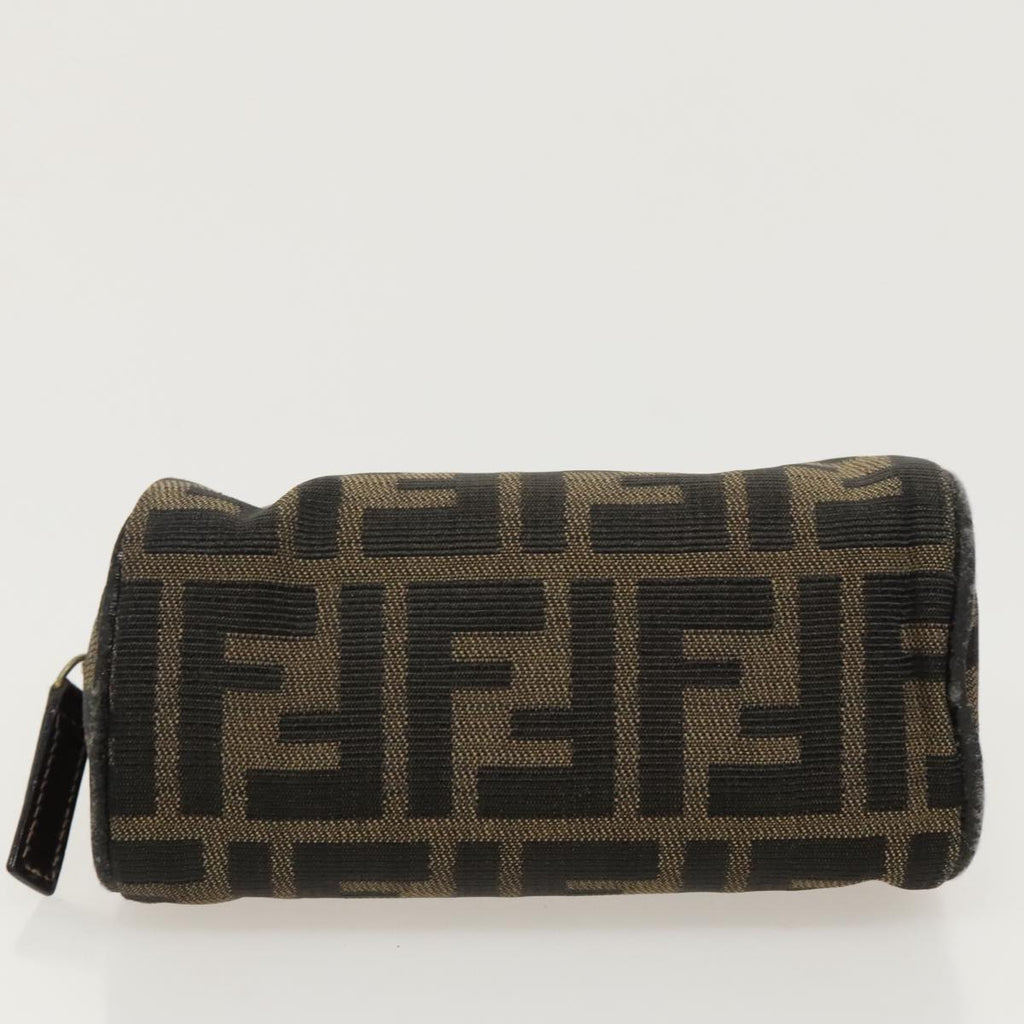 FENDI Zucca Canvas Pouch Brown Black fm4029