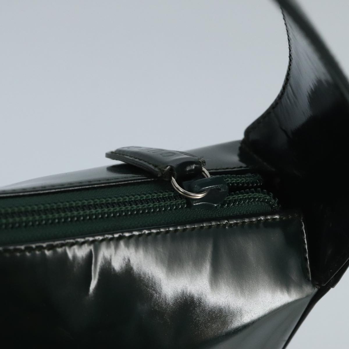 GUCCI Shoulder Bag Patent Leather Green Silver 001 2214 1703 fm4053