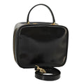 GUCCI Bamboo Hand Bag Patent leather 2way Black Gold 000 270 0323 fm4078