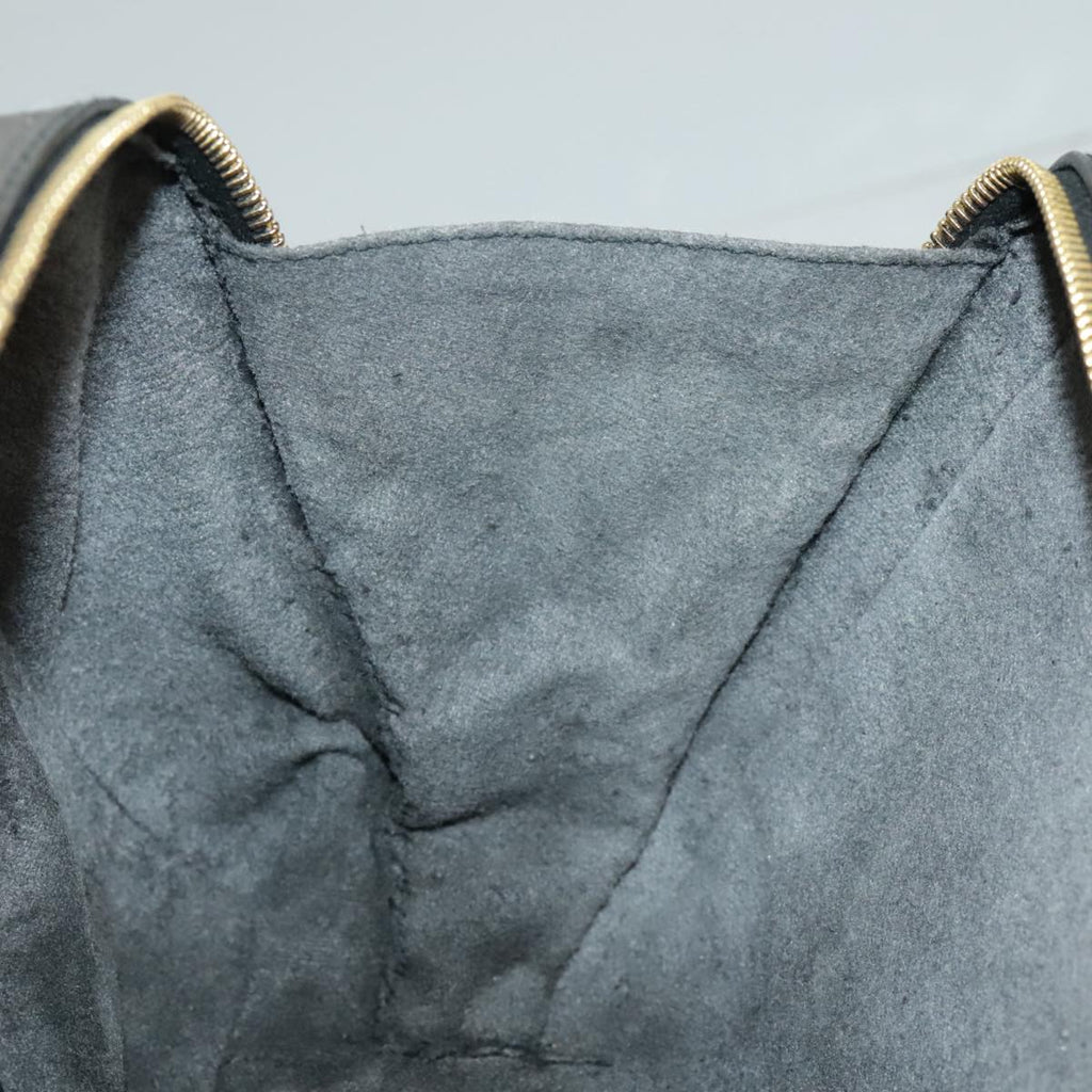 GUCCI Bamboo Hand Bag Patent leather 2way Black Gold 000 270 0323 fm4078