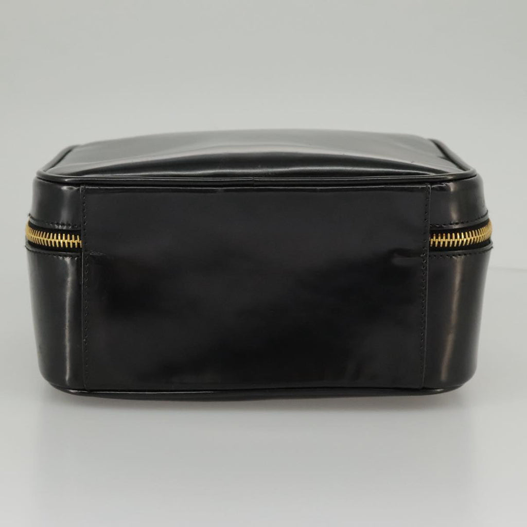 GUCCI Bamboo Hand Bag Patent leather 2way Black Gold 000 270 0323 fm4078
