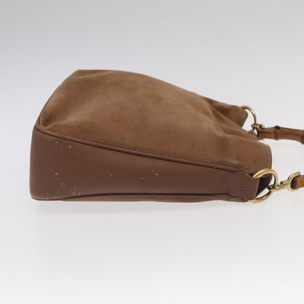 GUCCI Bamboo Hand Bag Leather Brown Gold 001 1705 1638 fm4084