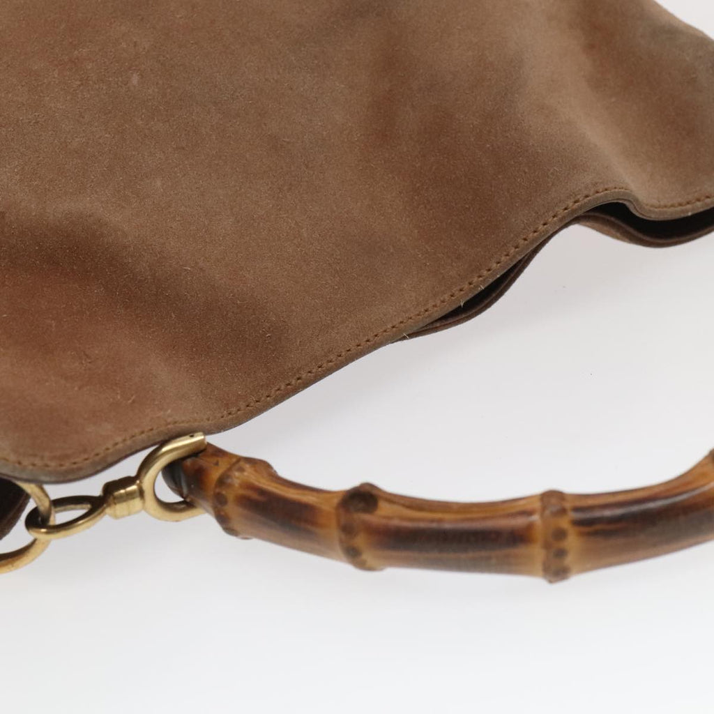 GUCCI Bamboo Hand Bag Leather Brown Gold 001 1705 1638 fm4084