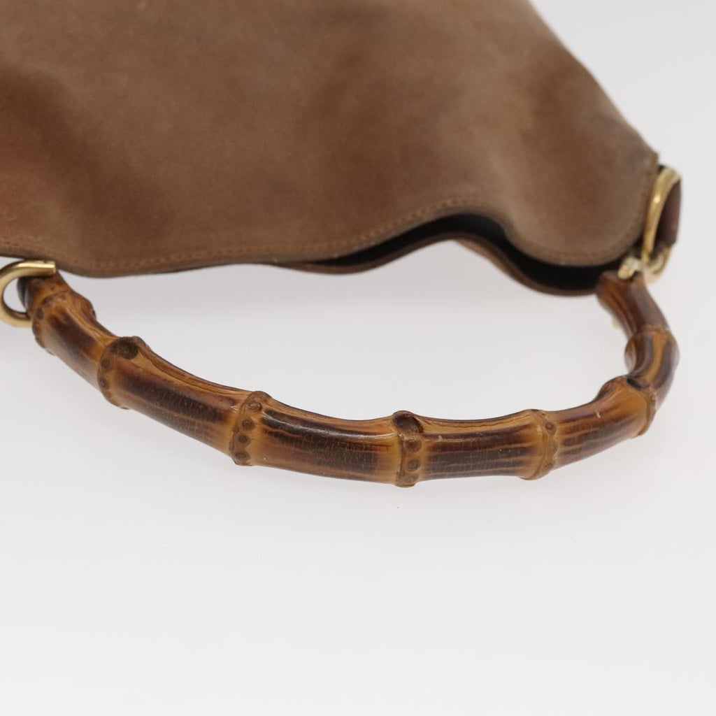 GUCCI Bamboo Hand Bag Leather Brown Gold 001 1705 1638 fm4084