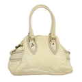 FENDI Hand Bag Leather Cream fm4097