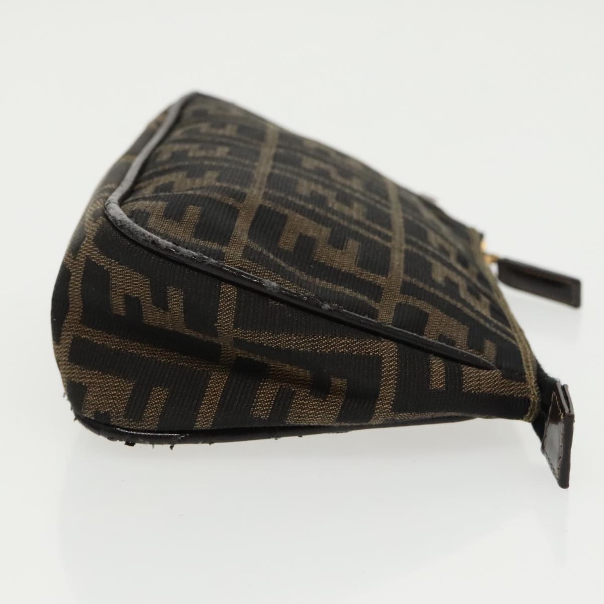 FENDI Zucca Canvas Pouch Brown Black fm4107